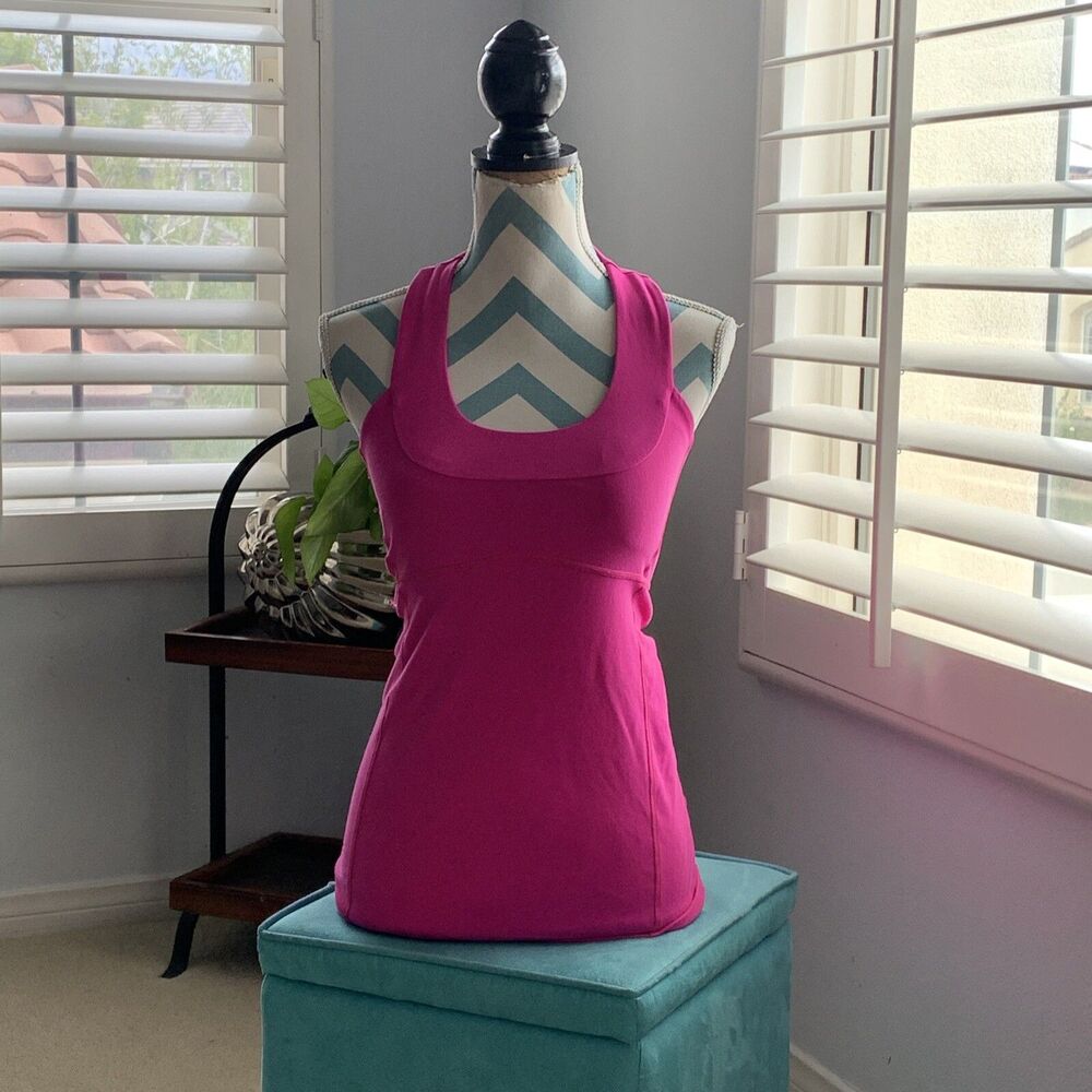 lululemon , Color Of The Season 2023, Magenta Tank top Built In Bra Tank Top 6